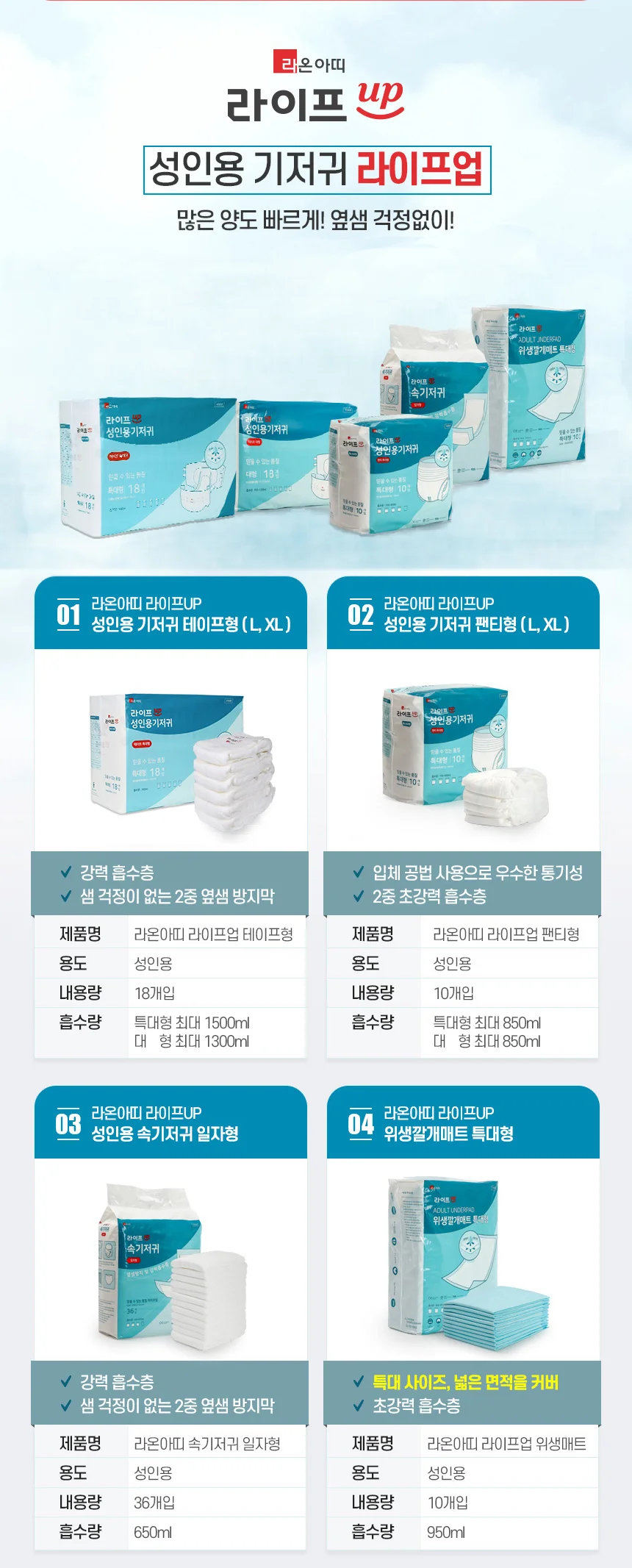 어른기저귀 노인기저귀 위생 깔개매트 특대형 60매 상세4