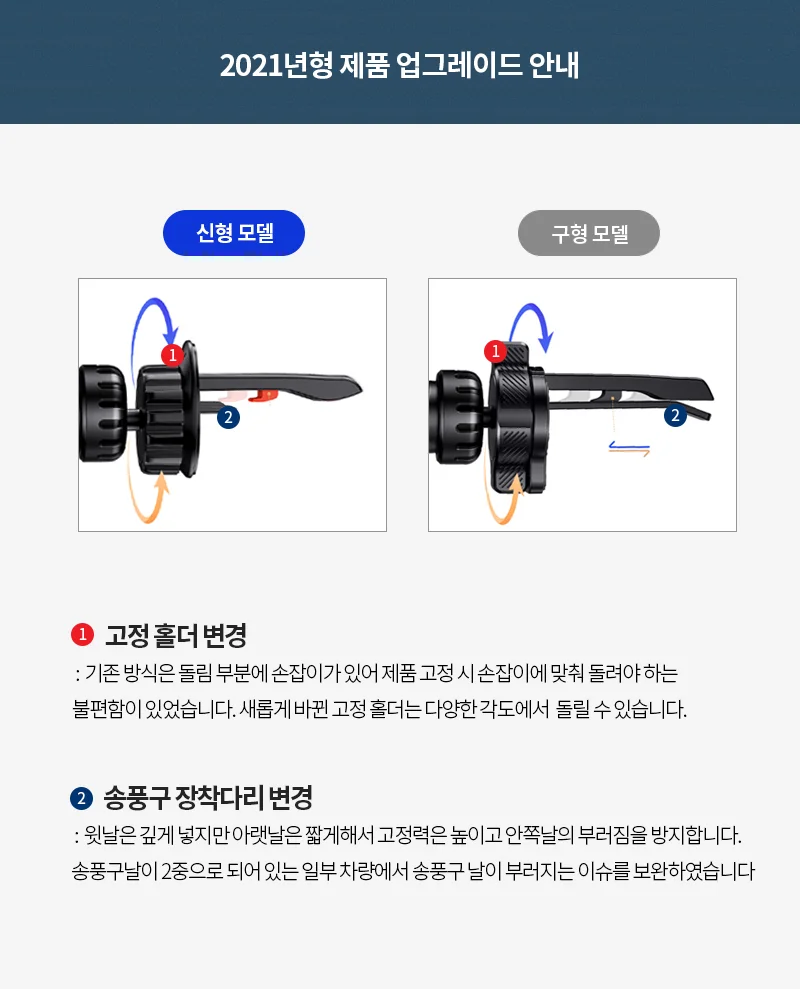 자동차 스마트폰 거치대 차량 핸드폰 홀더 받침대 상세2