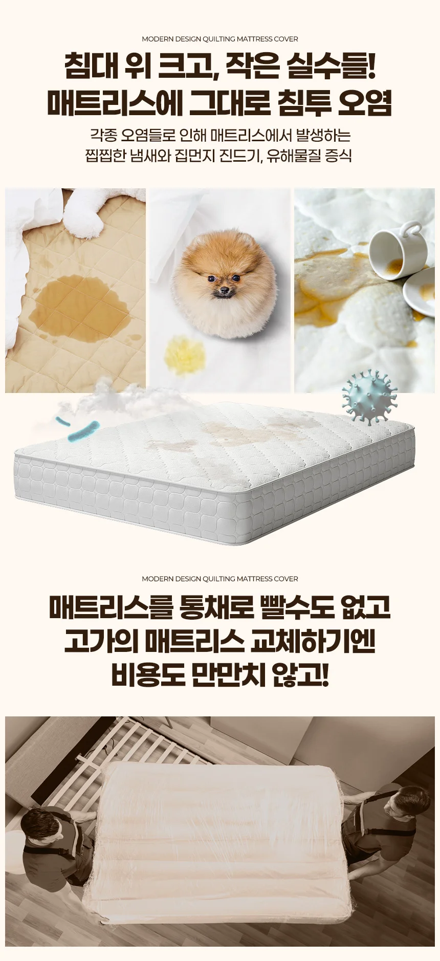슈퍼 싱글 침대보 매트리스 커버 침대 방수 패드 매트 상세3