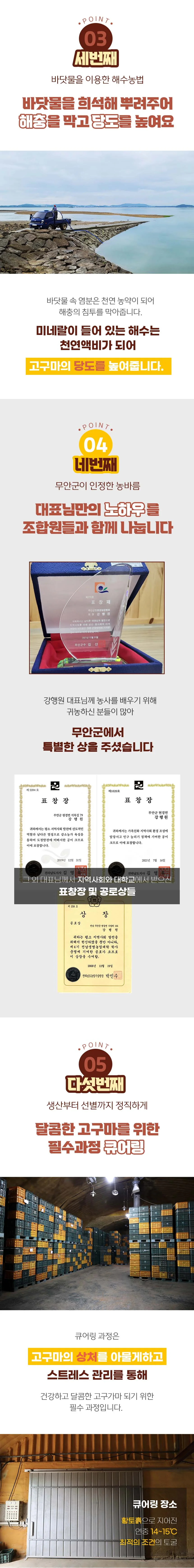 유기농 무안 당해수확 햇 달수고구마 엄지(한입) 5kg 상세2