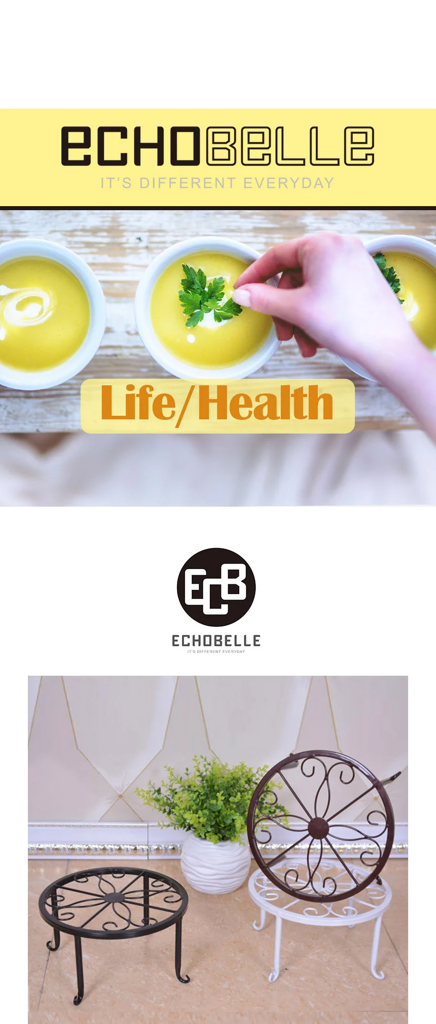철제 화분받침대 화이트 화분대 원형화분받침대 상세2