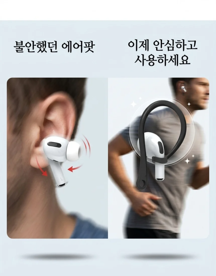 에어팟 흘러내림방지 이어후크 인이어 빠짐방지 상세4