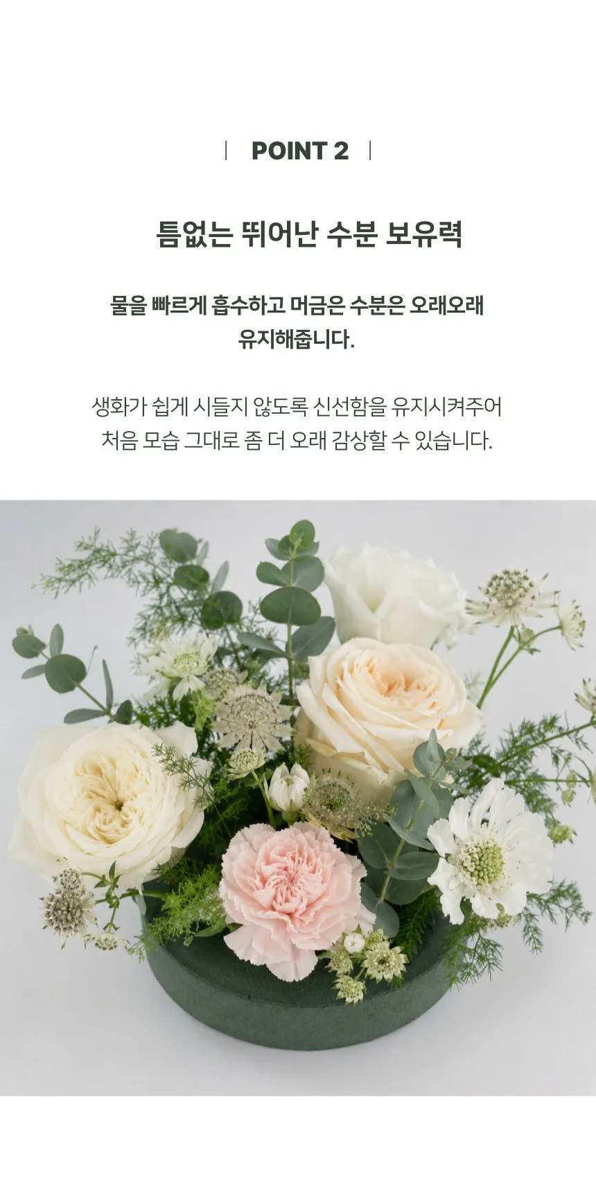 원형 오아시스 꽃꽂이폼 플로랄폼 플라워폼 소형 상세3