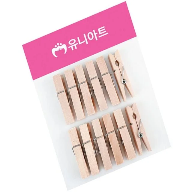 1200 나무집게 (대 사진클립 사진집게 미니집게