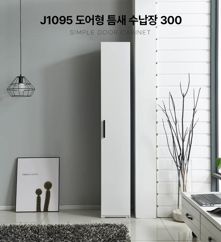 디포랙 도어형 틈새 수납장 300 J1095 상세1