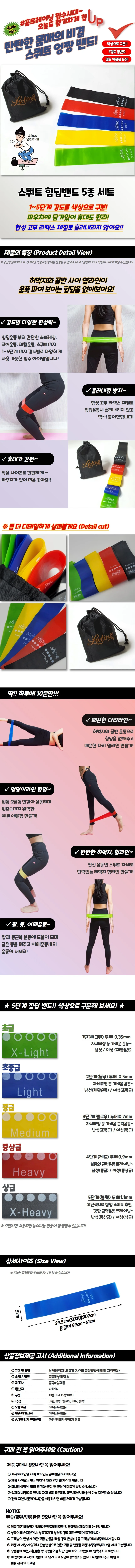 운동밴드 힙딥 힙업 밴드 스쿼트 저항 튜빙 헬스 상세1