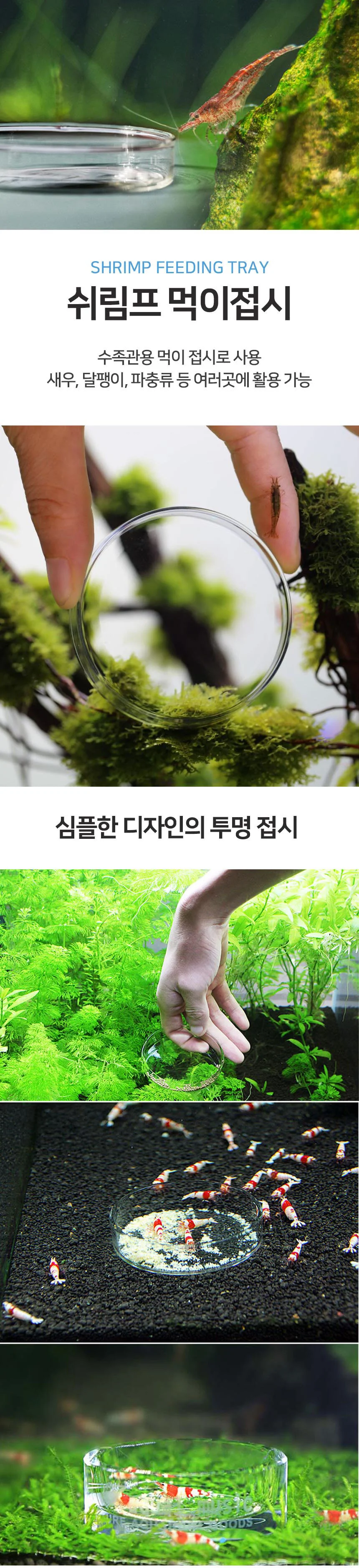 쉬림프먹이접시 피딩컵 냉짱피딩컵 실지렁이먹이 상세1