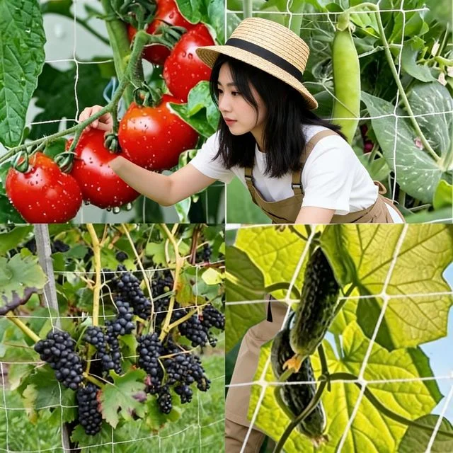 식물 덩굴망 텃밭 울타리 울타리망 정원 화단 지지대 오이 토마토 고정