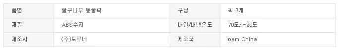 일본 물구나무 동물 도시락픽 상세2