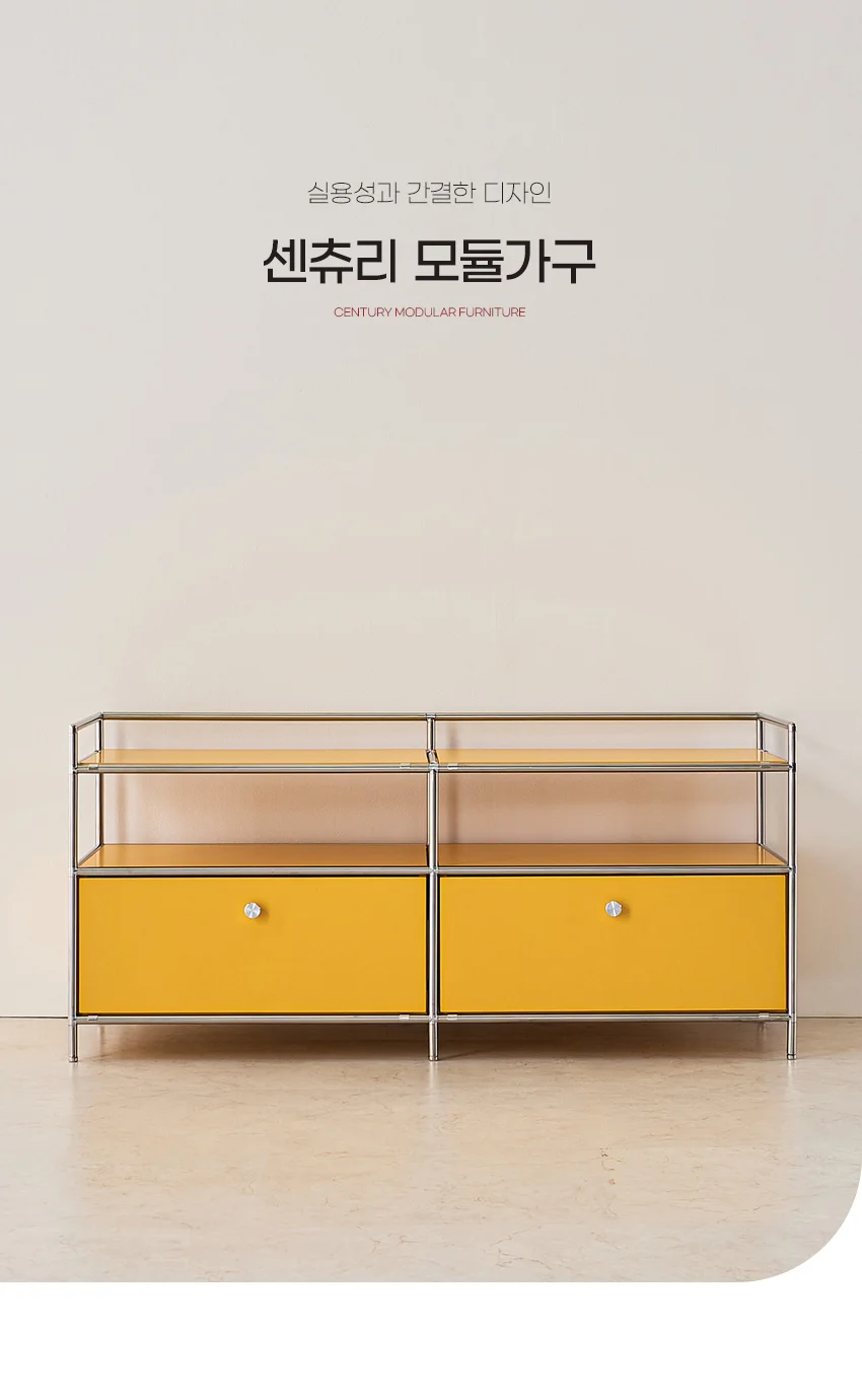 가구산책 모듈 가드 오픈 서랍 거실장 1200 H342 상세3