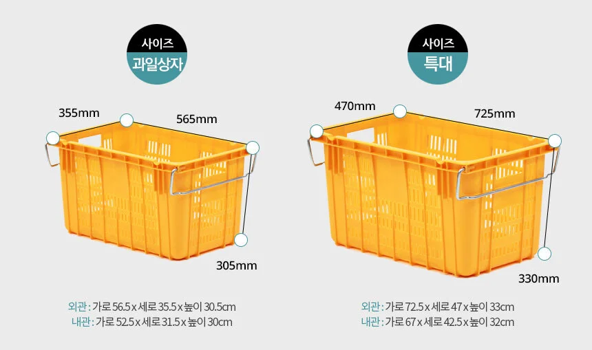 과일상자/이삿짐정리 과일상자 택배 사각 박스 수납함 상세4
