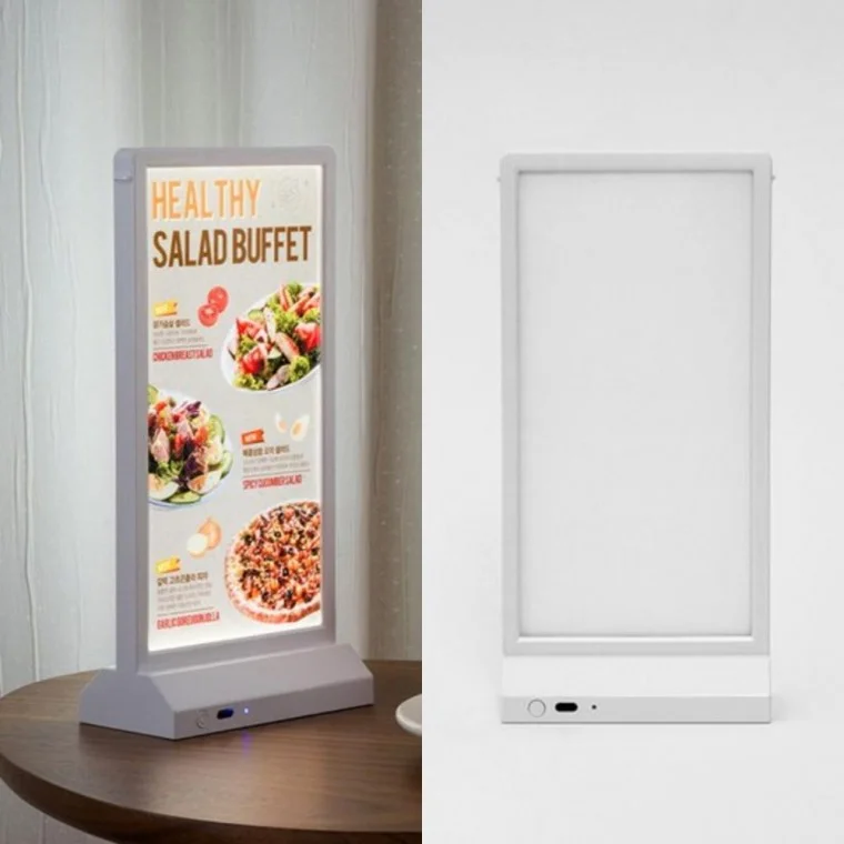 LED 라이트 패널 스탠드 메뉴판 광고판 105x210mm