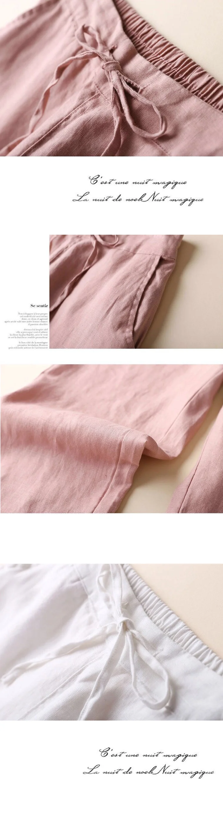 린넨 팬츠 배기 바지 통바지 여름 마바지 상세3