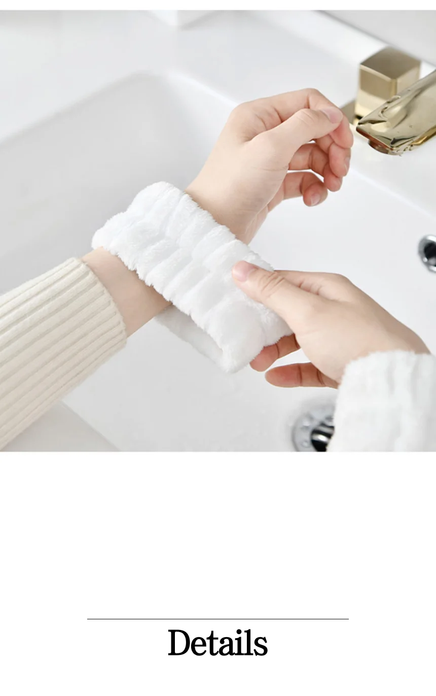 손목밴드 세안 물흐름방지 고탄력 소매 헤어밴드 물흘러내림방지 탄력밴드 상세4