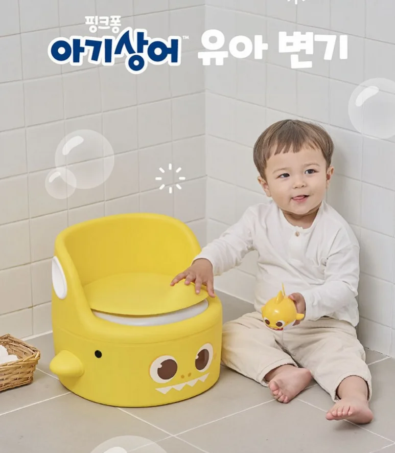 핑크퐁 아기상어 변기 유아 아기 유아용 소변기 배변훈련 상세1