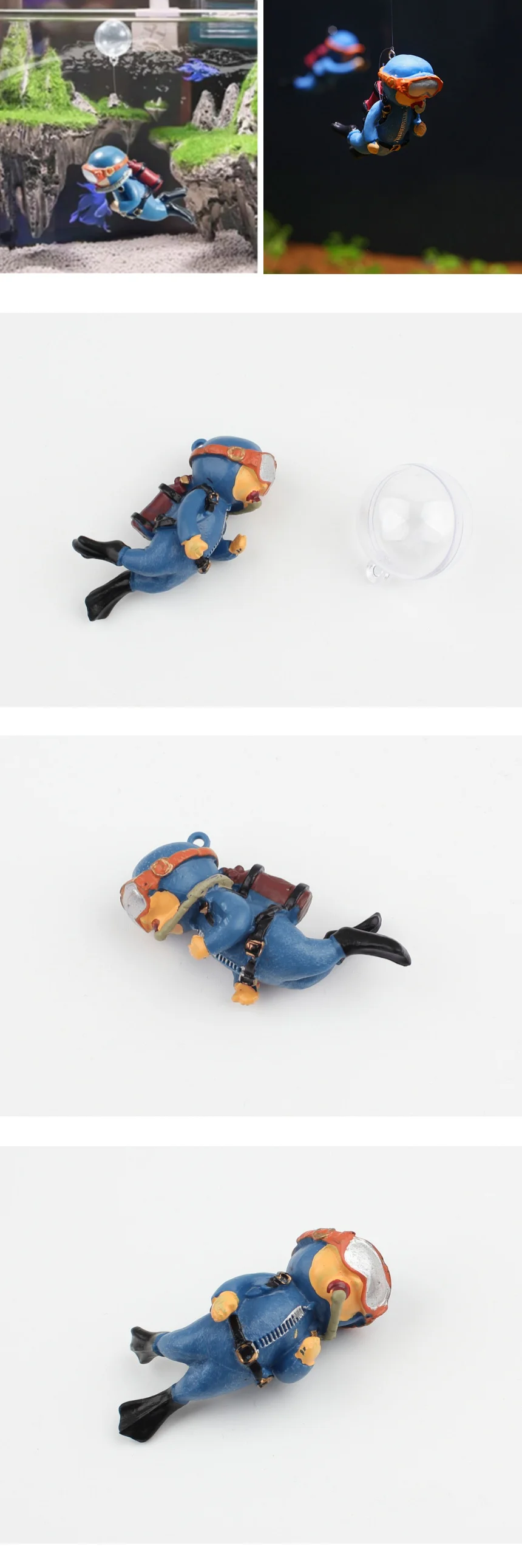 수조 어항 꾸미기 잠수부 수족관 장식품 상세2