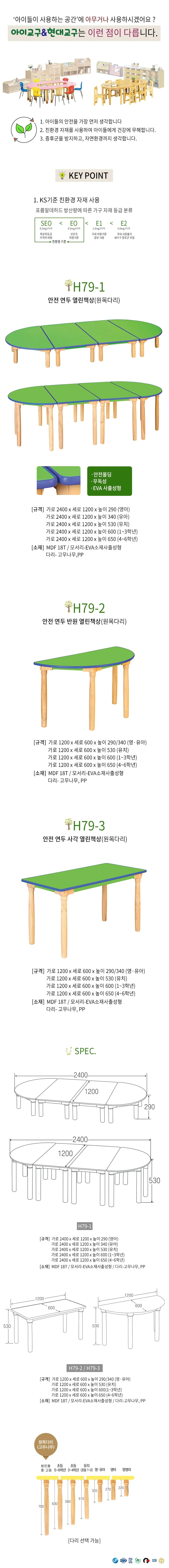 안전 유치원가구 유치원인테리어 유치부책상 상세1