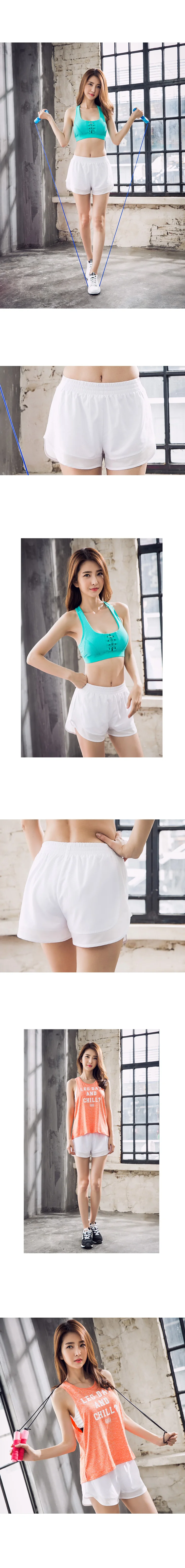 2겹 반바지래쉬가드 스포츠 트레이닝 레쉬가드 상세2