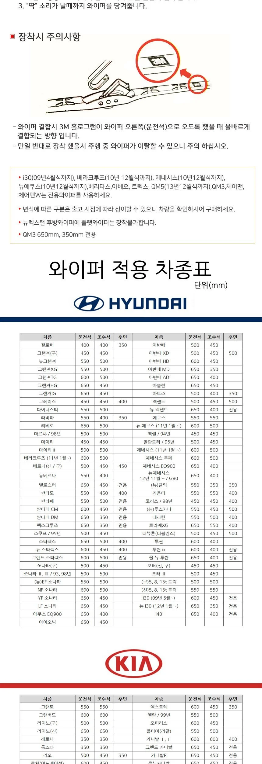 3M 와이퍼 플러스 350mm 자동차와이퍼 상세4