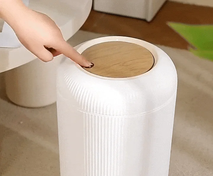 템바캡슐 10L 원터치 버튼 감성 인테리어 쓰레기통 휴지통 2color 상세1