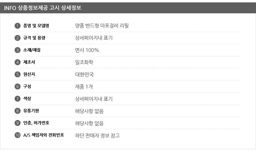 양품 밴드형 마포걸레 리필 상세2