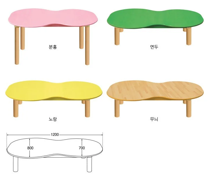 원목책상1200 오뚝이 책상 기본다리 530mm 상세1