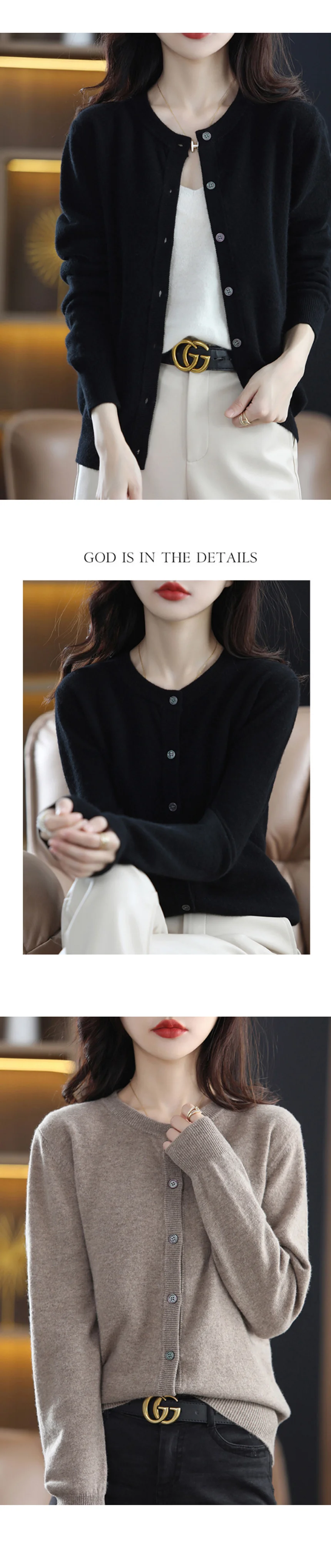컬러 베이직 가디건 봄니트 니트가디건 데일리가디건 상세2