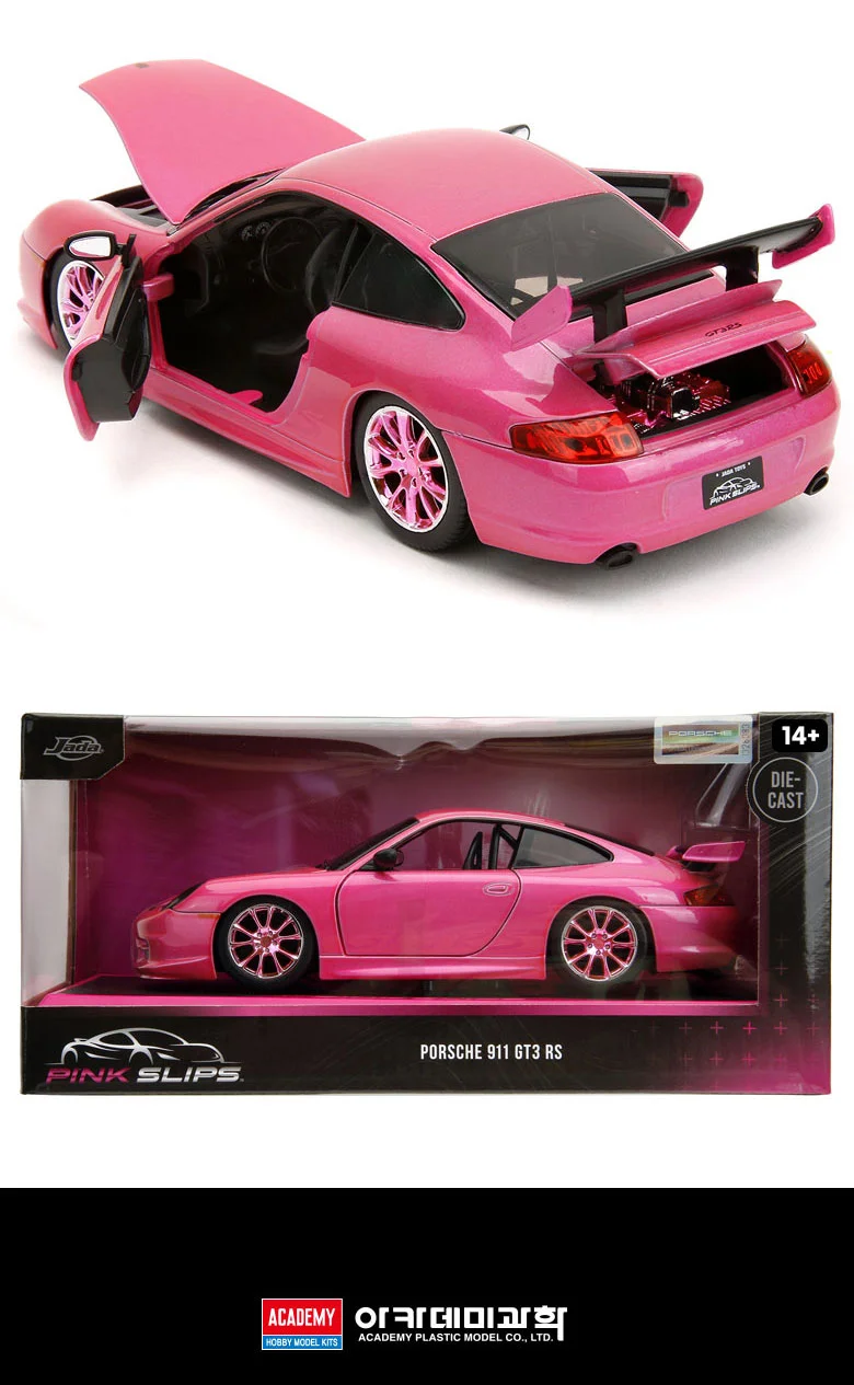핑크슬립 포르쉐 911 GT3 RS 다이캐스트 피규어 모형 상세5