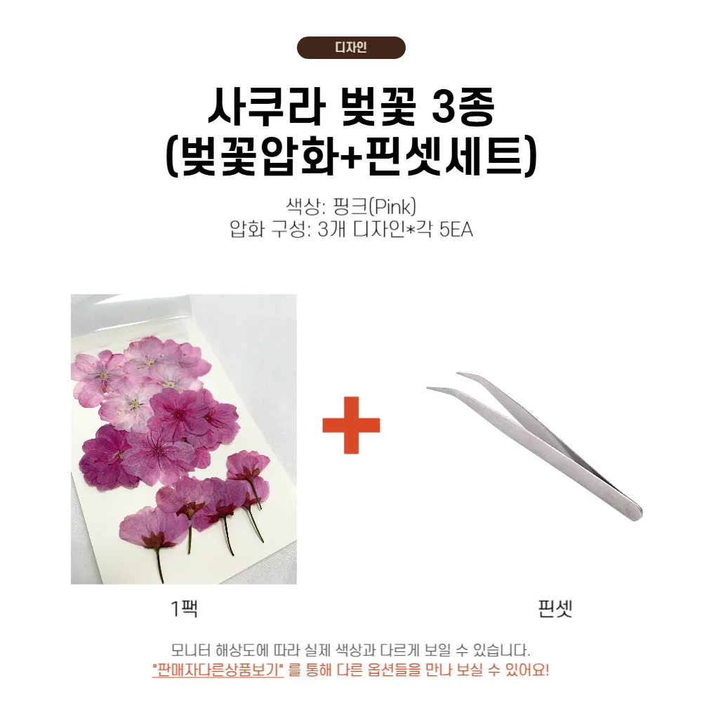 봄 벚꽃 드라이플라워 압화 3종 핀셋 (세트) 상세2
