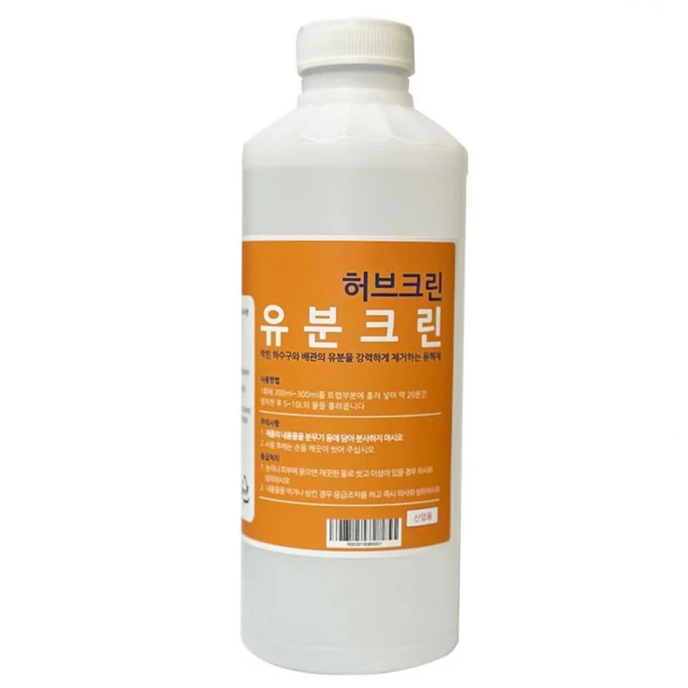 허브크린 배수구 악취 제거제 싱크대 막힘 세정제 1L
