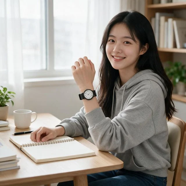 수능시계 저소음 손목시계 큰숫자 수험생용 합격 선물용 아날로그 타임워치