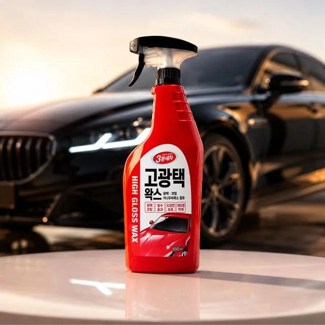 광택왁스 차량 코팅 발수 카나우바 자동차왁스 650ml