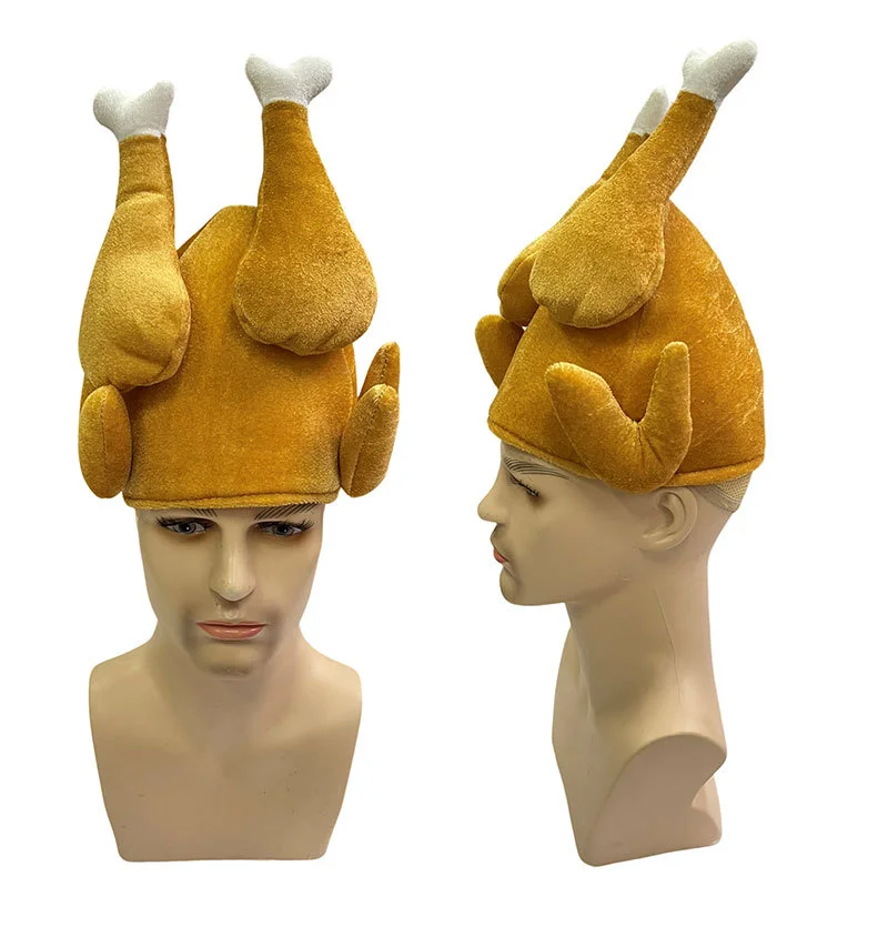치킨모자 추수감사절 칠면조 모자 닭다리 머리 장식 무도회 공연 칠면조 모자 장식 장식품 완 상세5