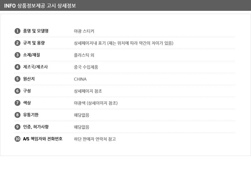 빛반사스티커 야광 벽면 어두운곳 부착 표시 장식 안전 형광 원형 스티커 천장 상세9