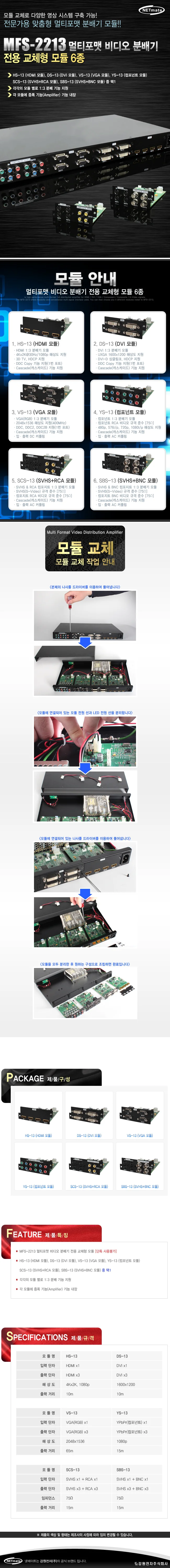 멀티포맷 비디오 분배기 선택기 전용 SVHS RCA 모듈 상세1
