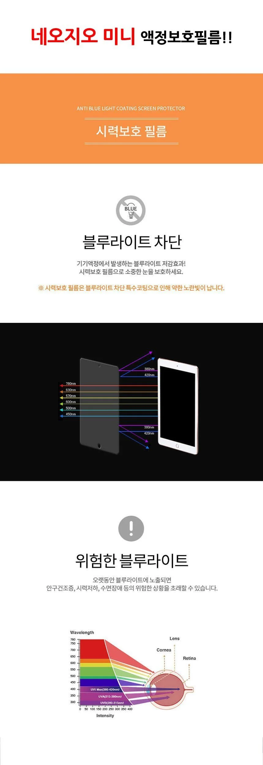 네오지오 미니 시력보호 액정보호필름 2매입 상세2