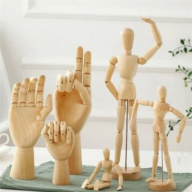 관절 나무 인형 뎃생 연습 인형 구체관절 드로잉 원목 미술 인테리어 그리기 조형물 데스크 스케치 전시용