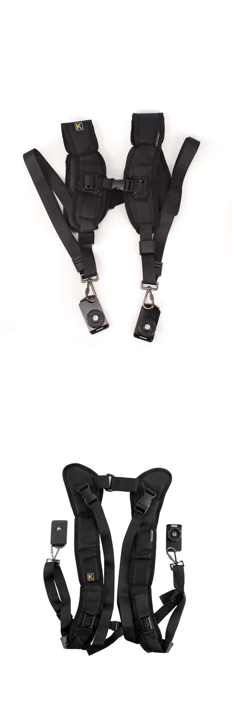 DSLR 카메라 듀얼 퀵 스트랩 더블 숄더 슬링 조끼 벨트 상세3