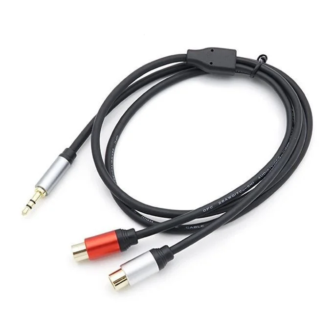 스테레오 RCA 2선 케이블 (3.5 ST M 2RCA F) 1M