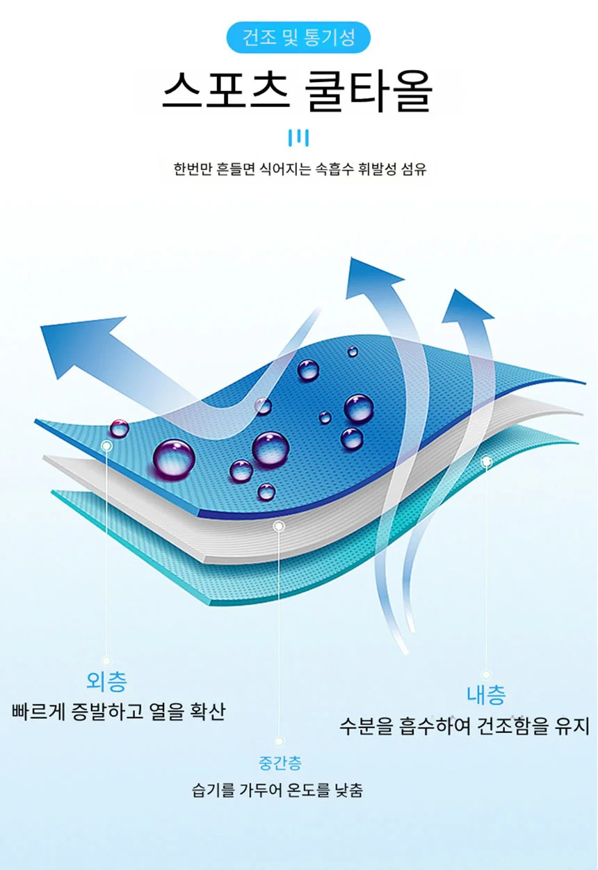 스포츠 쿨타올 30x90 핑크 스포츠타올 운동타올 상세5