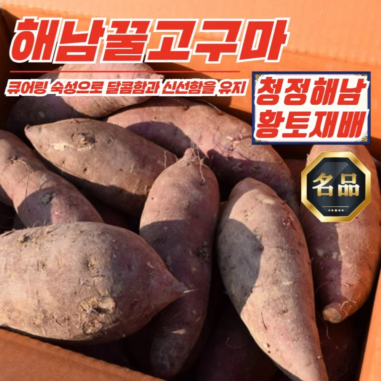 해남 황토 베니하루카 꿀고구마 2kg 중상 (50g-100g)