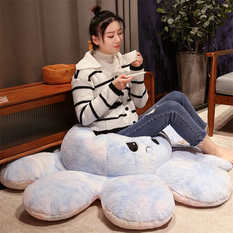 대형 양면 플립 문어 크리 에이 티브 봉제 인형 30cm 상세5