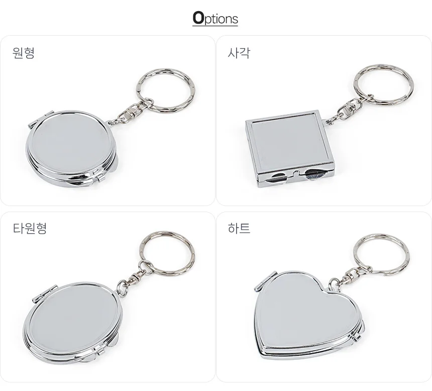 미니 양면 손거울 열쇠고리형 상세2