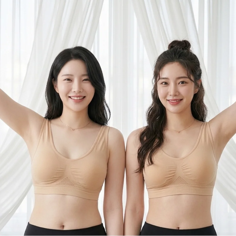 빅사이즈 메쉬 편한 브라 노와이어 임산부 브래지어 상세5