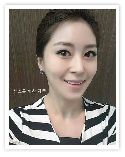 오로라 라운드 컬러 실버 드롭 귀걸이 악세사리 상세1
