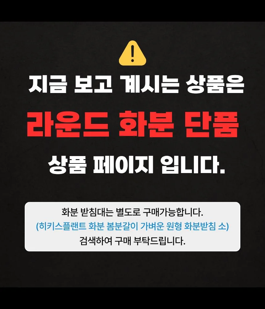 히키스플랜트 중형화분 봄 분갈이 가벼운 라운드화분 상세1