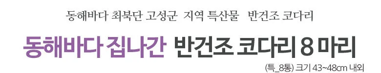 동해바다 집나간 반건코다리 8마리 상세2