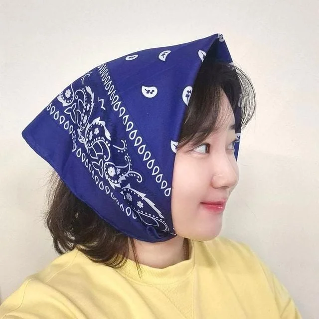 페이즐리 두건 손수건 4컬러 단체선물 행사 반티