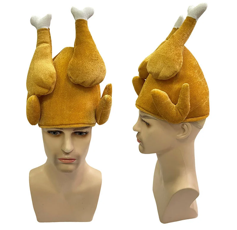 치킨모자 추수감사절 칠면조 모자 닭다리 머리 장식 무도회 공연 칠면조 모자 장식 장식품 완 상세2