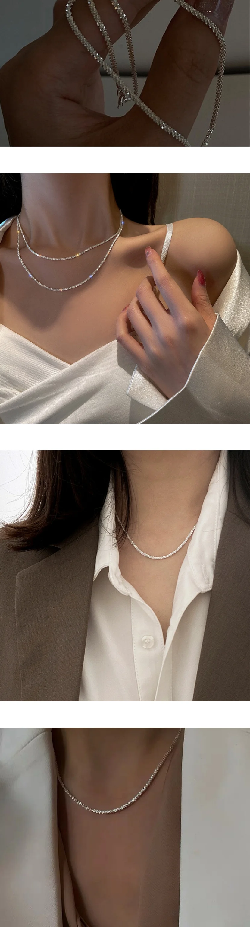 은 체인 목걸이 상세5